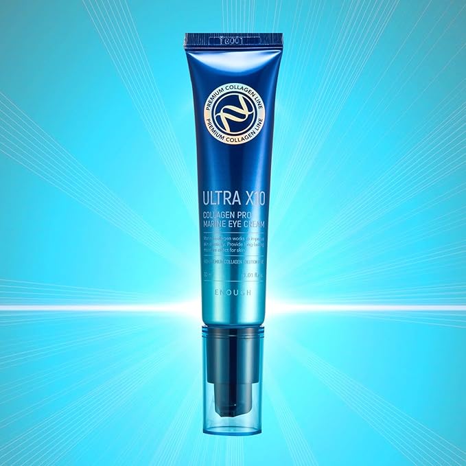 Enough Ultra X10 Collagen Pro Marine Eye Cream 1.01 fl oz (30ml) - Advanced Marine Collagen Care for Youthful Eyes