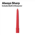 Revlon Colorstay Lip Liner Makeup with Built-In Sharpener, Longwear Rich Colors, Smooth Application, 713 Ruby, 0.01 oz
