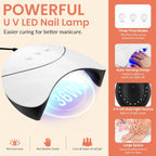 VANREESA 42 Pcs Gel Nail Polish Kit with U V Light 24 Colors Nail Polish Gel Kit Bright Red Orange Yellow Green Blue Purple Pink Complete Nail Kit with Manicure Tools Gifts for Women