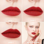 Oulac Matte Liquid Red Lipstick for Women, Deep Red Lip Gloss Creamy Matte Texture, Waterproof, Non-Stick Cup, Extra-Pigmented Lip Tint Stain with Vitamin E & Rose Oil, Vegan, Cruelty-Free, M01