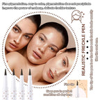 4 Colors Freckle Pen,Waterproof Freckle Makeup Pen,Lightweight Long Lasting Quick Dry Dot Spot Makeup Pen - Light Brown,Natural Coffee,Chestnut,Dark Brown