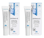 Derma E Hydrating Eye Cream, 0.5 oz | Firming and Lifting, Hyaluronic Acid Treatment, Under Eye and Upper Eyelid Cream, Reduces Puffiness and Appearance of Fine Lines (Pack of 2)