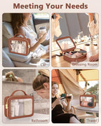 Clear makeup bag, portable travel