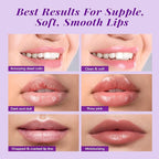 ANAI RUI Lip Therapy Set, Lip Scrub & Lip Mask, Overnight Hydrating Lip Moisturizer with Lip Exfoliator Scrub and Lip Sleeping Mask for Lip Plumping, Lip Gift Kit for Dry, Chapped, Dark Lips, Grape