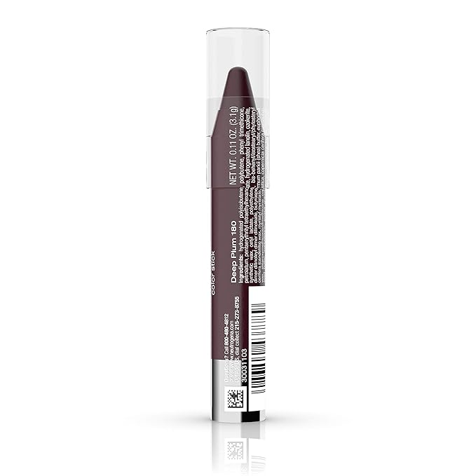 Neutrogena Moisturesmooth Color Lip Stick, 180 Deep Plum, .011 Oz. (Pack of 36)