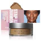 AKARY Dark Brown Translucent Setting Powder, Shimmer Finishing