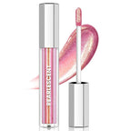 Hot Pink Glitter Lip Gloss Liquid Lipstick, Diamond Shimmer Metallic Sparkly Iridescent Chameleon Lip Gloss Gift for Women, Long Lasting Waterproof Highly Pigment Holographic Lip Makeup05