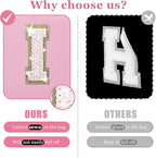 Initial letter patch makeup bag,