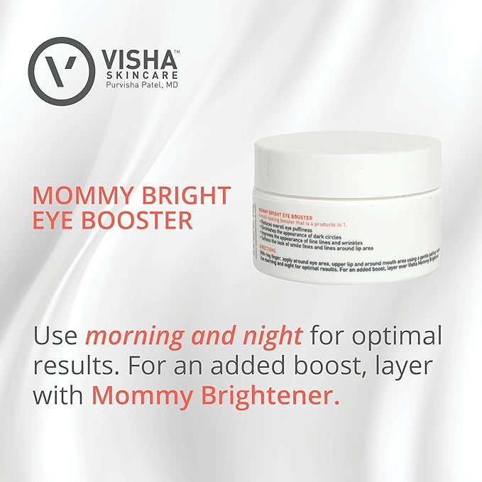 Skincare Mommy Bright Eye Booster 4 in 1 Cream for Dark Circles and Puffiness Under Eyes, Fine Lines and Wrinkles Eye Cream, Safe to Use During Pregnancy and Nursing 0.5oz