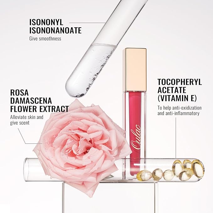 Oulac Matte Pink Lipstick for Women, Long Lasting Liquid Lip Stick High Impact Lip Gloss Full Coverage Lip Makeup with Vitamin E Waterproof Formula,Vegan M32