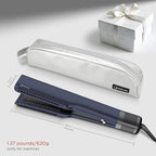 IG INGLAM Air Straightener, Style From Wet Hair, 2.2" Dryer Straightener, 200M Negative Ionic, One-Step Air Straight for Medium and Long Hair (14"-30"), Prussian Blue