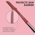 JAPONESQUE Dermaplaner and Cooling Eye Roller - Dual Ended Dermaplaning Facial Razor with Soothing Roller Ball Massager- Tool for Exfoliation, Hair Removal, Face Massage