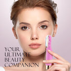 Sonic Dermaplane Razor for Women Face, Dermaplaning Tool for Face, Sonic Edge Technology, Facial Hair Removal for Women, Peach Fuzz with 8 Replaceable Blades(Pink)