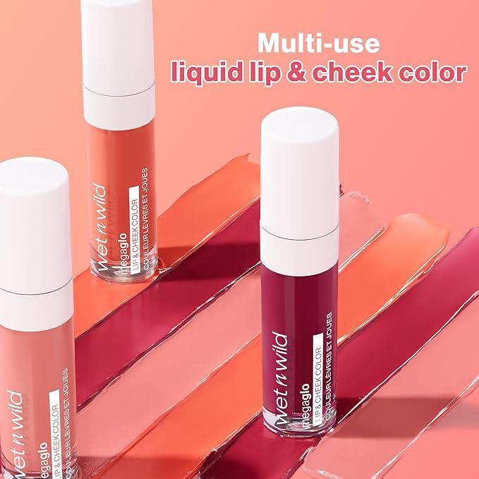 wet n wild Mega Glo Lip & Cheek Color, Creamy Coral Stain, Buildable Multi-Use Soft Matte Finish, Vegan & Cruelty-Free - Coral Dream