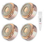 Generation 2 Replacement Heads for Flawless Facial Hair Remover Replacement Heads,Suitable for Flawless Replacement Heads Gen 2 for Flawless Facial Hair Remover for Women,As Seen On TV.(4 Pack)