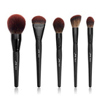 Jessup Large Face Makeup Brushes 5pcs, Premium Synthetic Foundation Powder Contour Blusher Highlighter Brush, Phantom Black T273