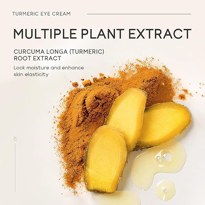 Turmeric under eye cream, for