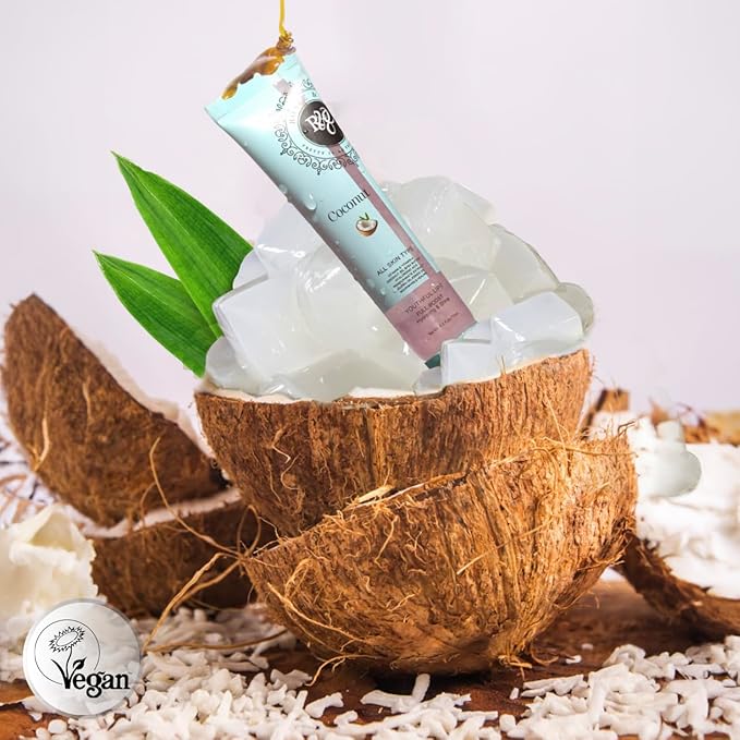 ROSÉE & CO Rosee Lip Gloss Vegan & Cruelty Free Treatment, Professional Make up, Long Lasting Glossy with Shea Butter, Moisturize, Protect & Smooth, High Shine, Non-Sticky (c.Coconut, 0.5)