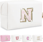 Personalized initial letter makeup bag,