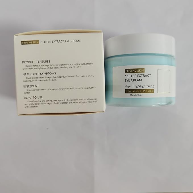 Phix Caffeine Eye Cream, Caffeine Eye Cream For Dark Circles And Puffiness, Caffeine Anti-Wrinkle Stay-Up Late Eye Cream For Bags Puffiness Dark Circles (2Pcs)