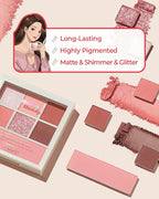 AMTS x True Beauty Edition - Some Love EyeShadow Makeup Palette | Matte Shimmer Metallic, Long Lasting, Cheek blush, All My Things, K Beauty, Pink Gold makeup