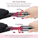 IG INGLAM Curling Iron Wand Set, 8 in-1 Interchangeable Ceramic Barrels with Infrared, Cucurbit, Tapered, Extended, 1in, 1 1/4 in, 3/4in Barrels and Clips