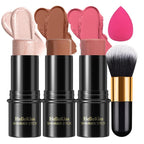 3Pcs Cream Contour Stick, with Highlighter Stick Bronze