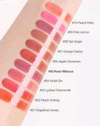 THESAEM Saemmy's Ade Shot Tint - Korean Lip Titnt, Water Gel Lip Stain with Plump Glowy Moisturizing Finish, Buildable Radiant Gloss, Long-Lasting Comfort, 0.1 fl.oz. (05 Rose Hibiscus)