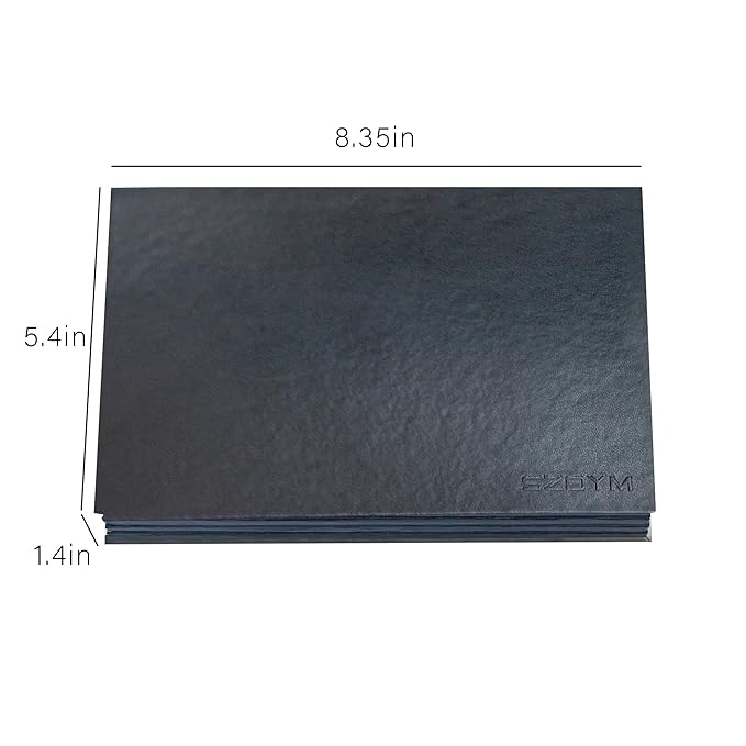 4 layers Empty magnetic Book Shaped palette （Black PU leather surface）with Depotting Spatula and 100 piece Metal Stickers