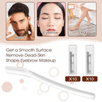 Dermaplaning Kit with 20pcs Blade Refills Exfoliating Facial Razor for Women Dermaflash Replacement Blade Dermaplaning Tool for Face Professional Eyebrow Razor for Men Peach Fuzz Eyebrow Hair Removal