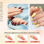 PHOENIXY Gel Nail Polish Kit with U V Light 48W, 66 Pcs 135 Effect Gel Nail Polish Set Base Glitter Top Coat Manicure Tools Gifts for Women