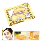 50 Pairs 24K Gold Eye Mask Powder Crystal Gel Collagen Natural Eye Pads For Anti-Aging & Moisturizing Reducing Dark Circles, Puffiness, Wrinkles