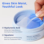 Moist Moment Under Eye Patches | Hydrating Eye Treatment Gel Masks With Hyaluronic acid & Squalane | Under Eye Masks For Dark Circles and Puffiness, Under Eye Bags, Wrinkle Care, Men and Women