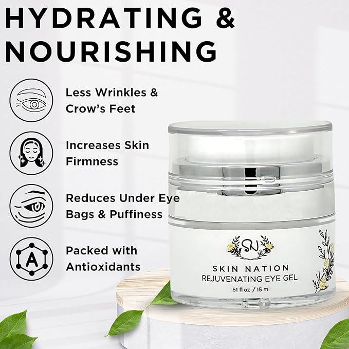Revitalizing Under Eye Cream, Under Eye Brightener with Plant Based Actives that Boosts Collagen, Eye Cream for Dark Circles Diminishes Fine Lines and Creates Firm Radiant Skin, Eye Cream Anti Aging
