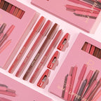 Lip Liner Set, 12Pcs Matte Lip Liners with Sharpener, Premium Smooth and High Pigmented Creamy Lip Makeup Pencil