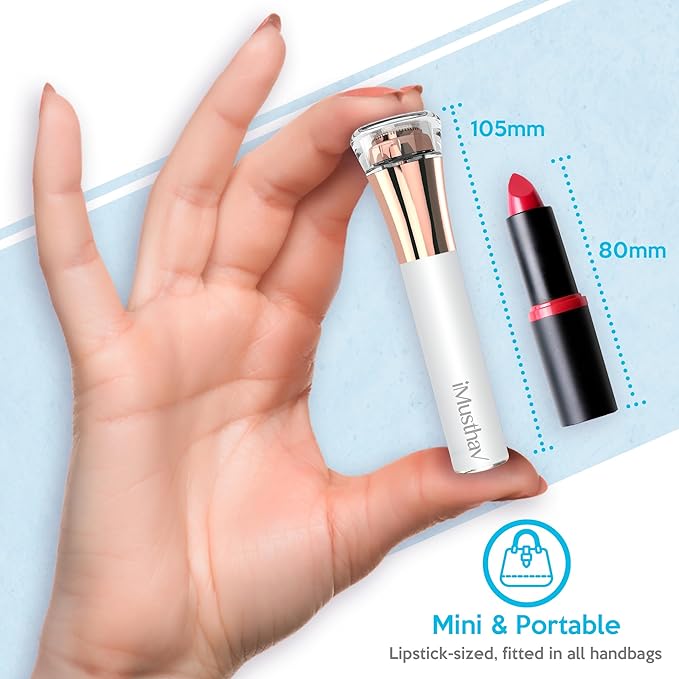 Facial Hair Remover for Women Painless Flawless Electric Razor Epilator Trimmer Shaver with 18K Gold-Plated, 16mm Dual Ring Floating Head, USB Rechargeable, 360° LED for Face Lip Hair Removal