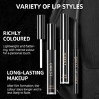 QiBest 3-in-1 Black Lipstick Set for Halloween & Goth Makeup, Matte Liquid Lipstick + Lip Gloss + Gel Lip Liner Pencil Lip Kit for 24 Hours Long Lasting & Waterproof Gothic Lip Makeup (Black Magic)