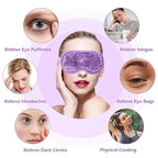 Permotary 2PCS Gel Eye Mask Reusable Hot Cold Compress Pack Eye Therapy,Therapeutic Gel Eye Spa Pad for Puffiness/Dark Circles/Eye Bags/Dry Eyes/Headaches/Migraines/Stress Relief-Pink&Purple