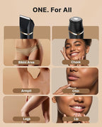 Upgraded Bikini Trimmer for Women, Dermave Bikini Shaver [2in1 & Painless] Electric Razor, [Waterproof] Pubic Body Hair Trimmer, Replaceable Ceramic Blade, Charge Dock, Gifts for Women/Men