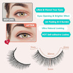 Natural Lashes 7MM Extra Short Eyelashes Natural Cat Eye Lashes 10 Pair False Eyelashes Wispy Eye Lashes Pack C Curl Strip Lashes 3D Volume Short Lashes Siligli Eyelashes
