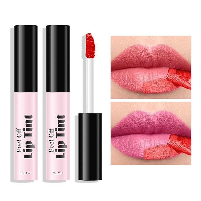 KYDA 2 Colors Peel Off Lip Stain, Lasting Lasting