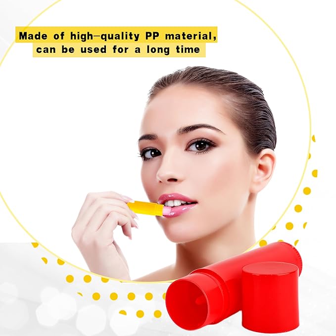 96 Pcs 5g Lip Balm Tubes bulk Plastic Empty Lip Balm Containers Refillable Rotatable Lipstick Tubes DIY Lip Gloss Balm Tube Holder for DIY Cosmetic, 8 Colors