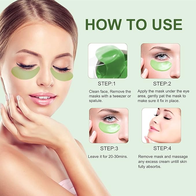 Under Eye Patches -30 Pairs, Collagen Eye Mask for Dark Circles, Puffy Eyes, Wrinkles Treatment, Aloe Eye Bags with Hyaluronic Acid and Collagen, Moisturizing & Anti-Aging