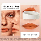 Lip Stain Marker,Nude Orange Lip Tint Stain Pen Orange