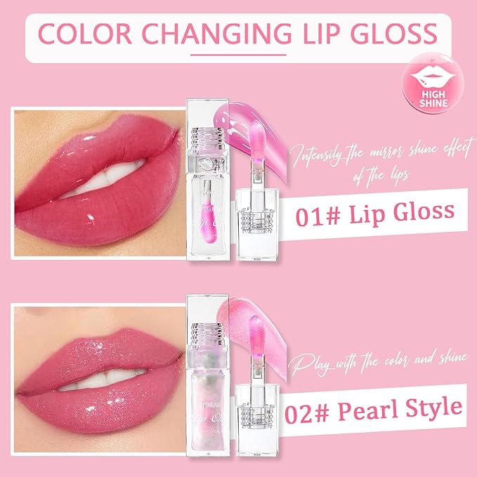 Bossup Color Changing Lip Oil，Magic Color Changing Lip
