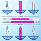 2PCS Metal Rose Pink Cuticle