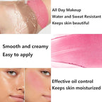 3Pcs Cream Contour Stick Makeup Kit, Shades with Highlighter Stick, Blush Stick and Bronzer Contour Stick for Sculpt the Cheeks, Long Lasting, Waterproof, Matte & Dewy Finish (LIGHT)