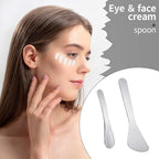 2Pcs Mini Metal Cosmetic Spatulas, Makeup Spatulas, Skincare Spatula, Cream Spatula, Beauty Accessories for Mixing and Sampling Plant Masks, Skin Care Creams, Eye Cream, Essences(Style 3)