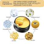 Under Eye Patches, Eye Mask, Eye Patches for Puffy Eyes and Dark Circles Reduce Eye Bags Fine Lines Smooth Wrinkle, Anti-Aging,Hydrating, 24K Gold Eye Skin care Pads with Collagen (60PCS) Black