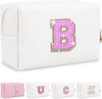 Personalized initial letter makeup bag,